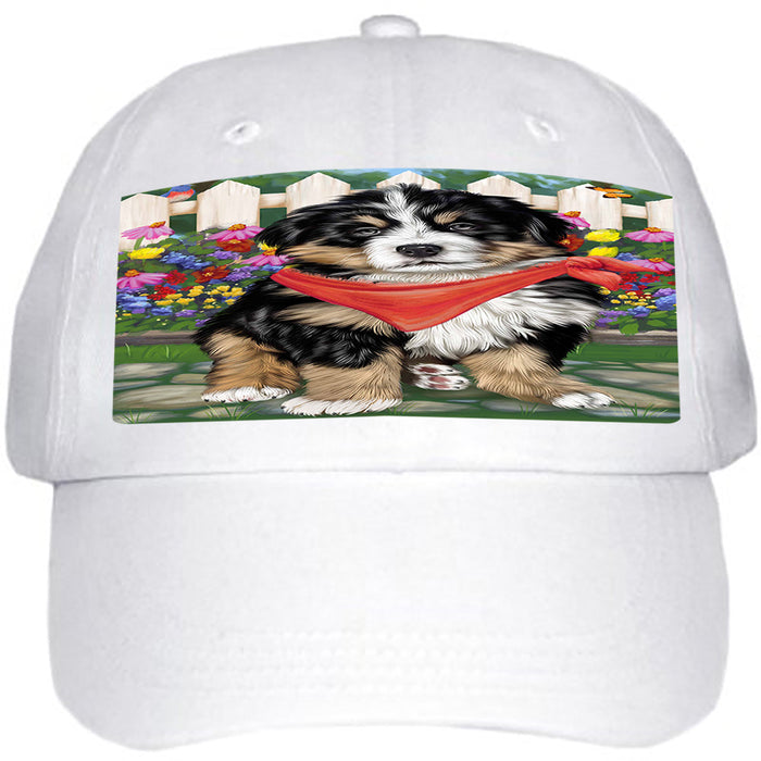 Spring Floral Bernese Mountain Dog Ball Hat Cap HAT53106
