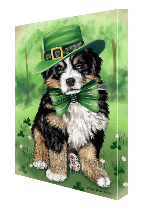 St. Patricks Day Irish Portrait Bernese Mountain Dog Canvas Wall Art CVS58800
