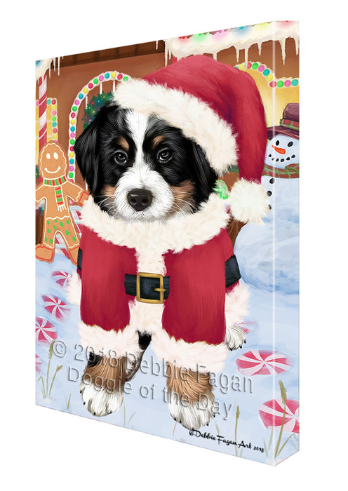 Christmas Gingerbread House Candyfest Bernese Mountain Dog Canvas Print Wall Art Décor CVS127835
