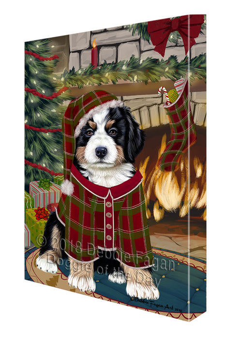The Stocking was Hung Bernese Mountain Dog Canvas Print Wall Art Décor CVS116801
