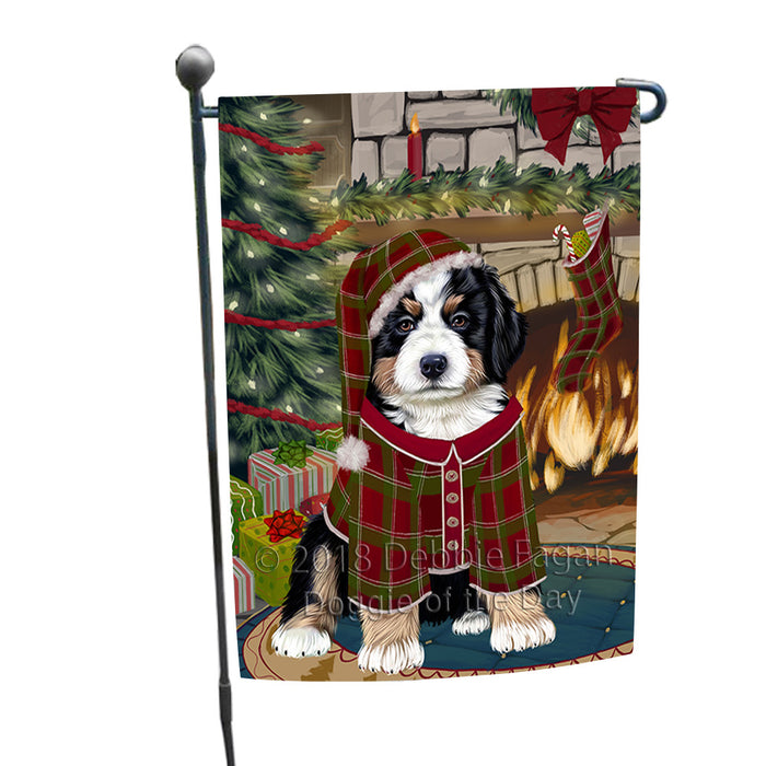 The Stocking was Hung Bernese Mountain Dog Garden Flag GFLG55501