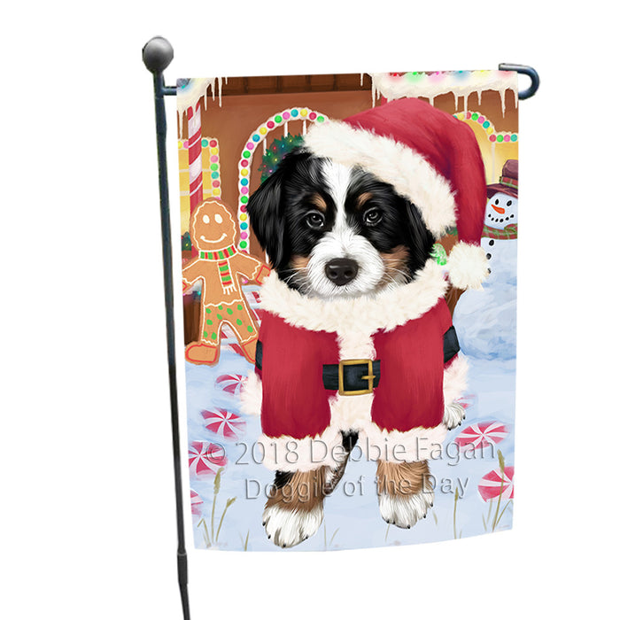Christmas Gingerbread House Candyfest Bernese Mountain Dog Garden Flag GFLG56727