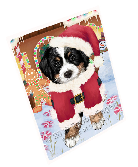 Christmas Gingerbread House Candyfest Bernese Mountain Dog Blanket BLNKT125031