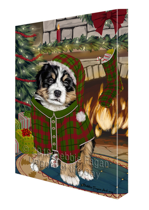 The Stocking was Hung Bernese Mountain Dog Canvas Print Wall Art Décor CVS116810