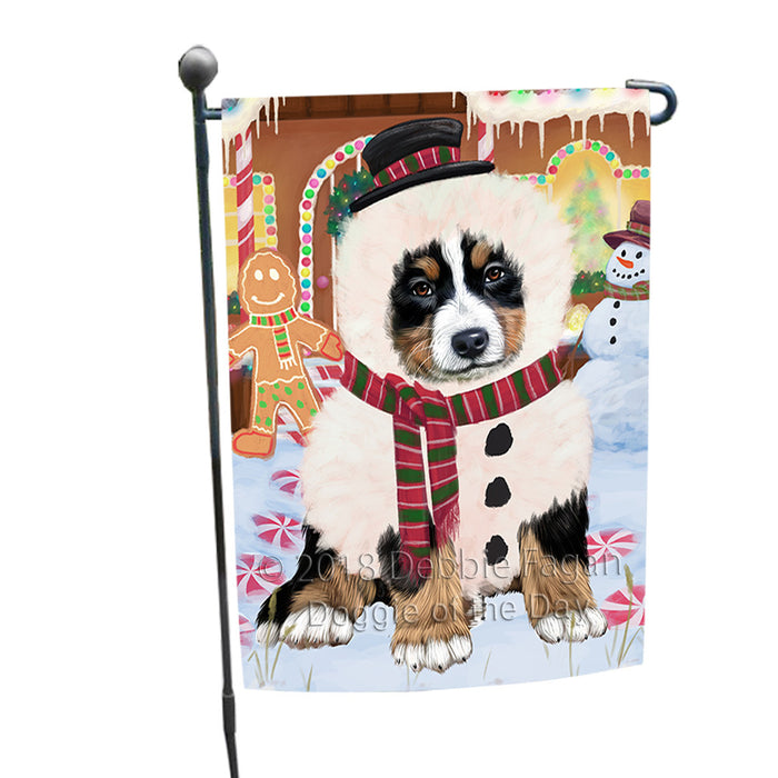 Christmas Gingerbread House Candyfest Bernese Mountain Dog Garden Flag GFLG56728