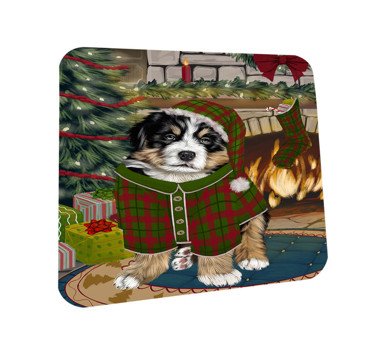 The Stocking was Hung Bernese Mountain Dog Coasters Set of 4 CST55167