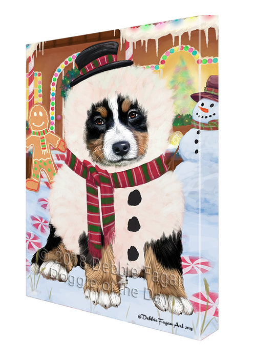 Christmas Gingerbread House Candyfest Bernese Mountain Dog Canvas Print Wall Art Décor CVS127844
