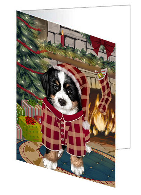 The Stocking was Hung Doberman Pinscher Dog Handmade Artwork Assorted Pets Greeting Cards and Note Cards with Envelopes for All Occasions and Holiday Seasons GCD70418
