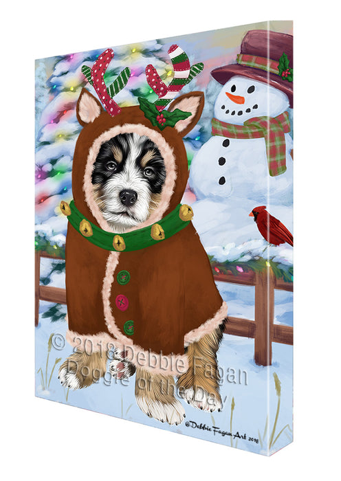 Christmas Gingerbread House Candyfest Bernese Mountain Dog Canvas Print Wall Art Décor CVS127853