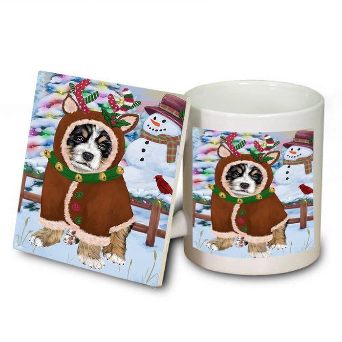 Christmas Gingerbread House Candyfest Bernese Mountain Dog Mug and Coaster Set MUC56173