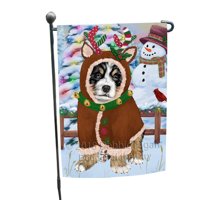 Christmas Gingerbread House Candyfest Bernese Mountain Dog Garden Flag GFLG56729