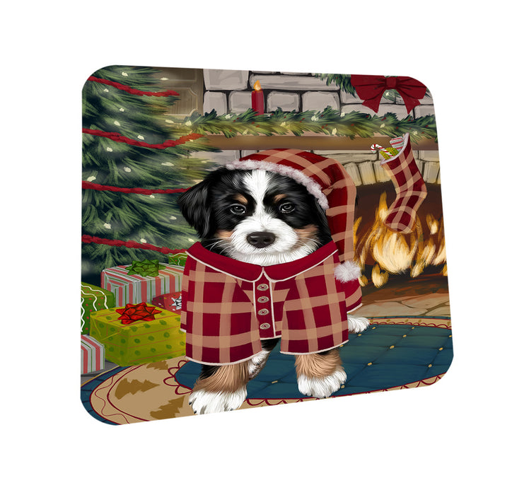 The Stocking was Hung Bernese Mountain Dog Coasters Set of 4 CST55168