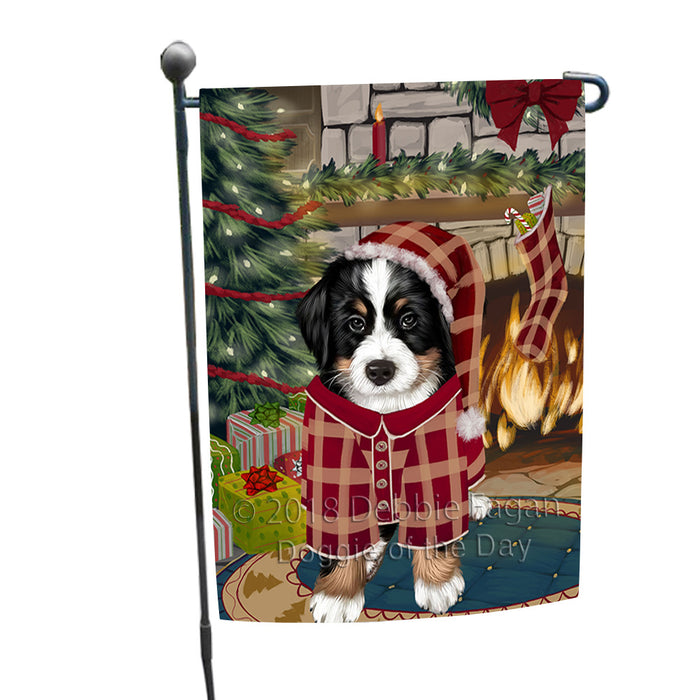 The Stocking was Hung Bernese Mountain Dog Garden Flag GFLG55503