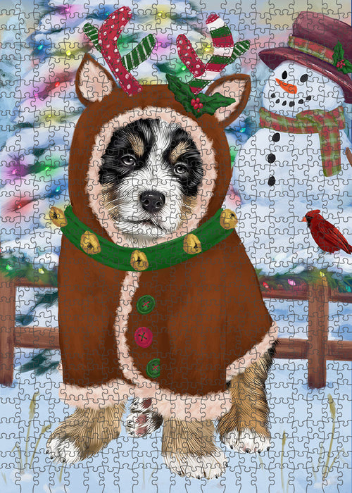 Christmas Gingerbread House Candyfest Bernese Mountain Dog Puzzle with Photo Tin PUZL92924