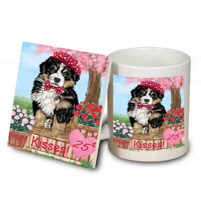 Rosie 25 Cent Kisses Bernese Mountain Dog Mug and Coaster Set MUC55816