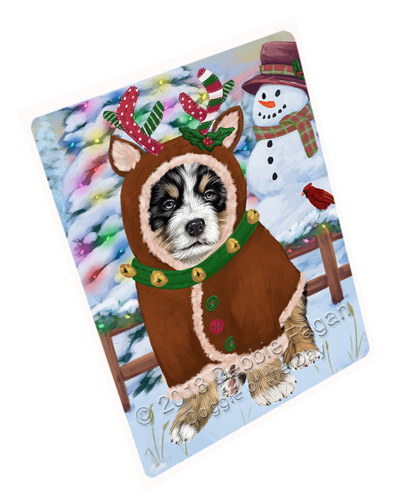Christmas Gingerbread House Candyfest Bernese Mountain Dog Blanket BLNKT125049