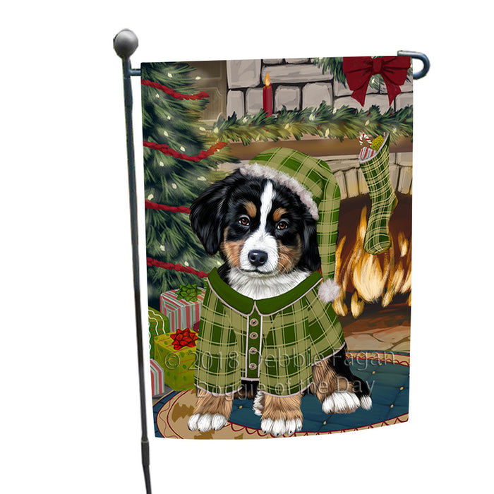 The Stocking was Hung Bernese Mountain Dog Garden Flag GFLG55504