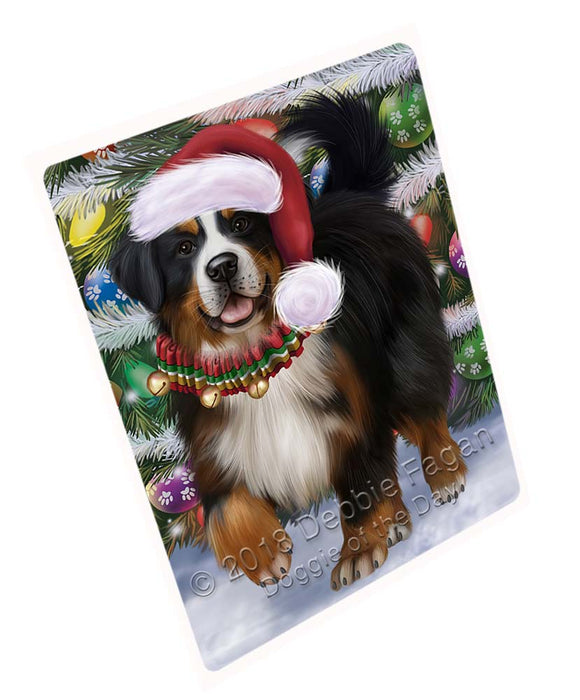 Trotting in the Snow Bernese Mountain Dog Cutting Board C71394