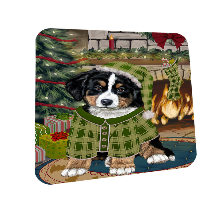 The Stocking was Hung Bernese Mountain Dog Coasters Set of 4 CST55169