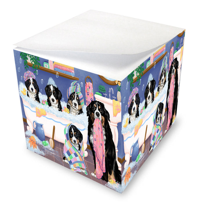 Rub A Dub Dogs In A Tub Bernese Mountain Dogs Note Cube NOC54836