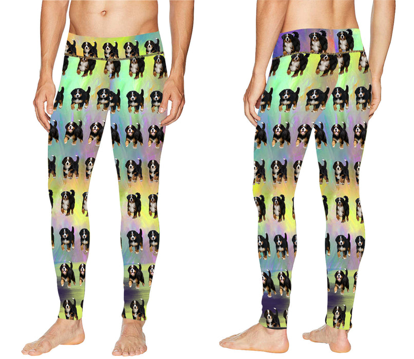 Paradise Wave Bernese Mountain Dogs All Over Print Meggings