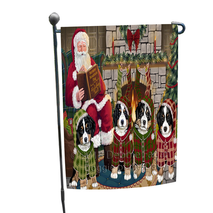 Christmas Cozy Holiday Tails Bernese Mountain Dogs Garden Flag GFLG55393