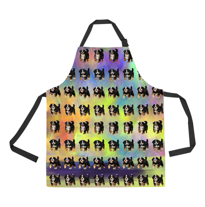 Paradise Wave Bernese Mountain Dogs All Over Print Adjustable Apron