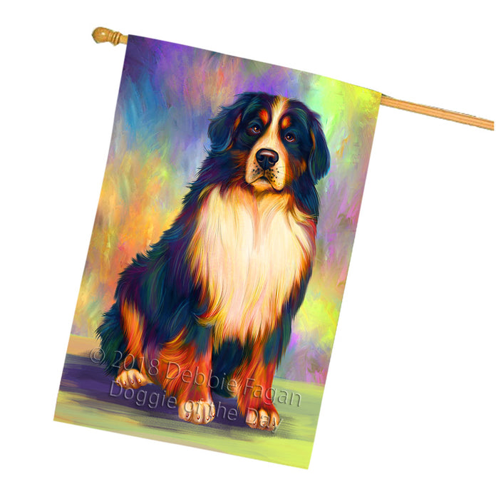 Paradise Wave Bernese Mountain Dog House Flag FLG56741