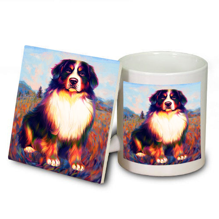 Mystic Blaze Bernese Mountain Dog Mug and Coaster Set MUC53567