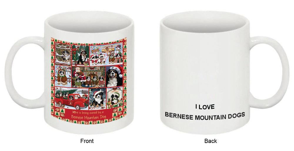 Love is Being Owned Christmas Bernese Mountain Dogs Coffee Mug MUG52598