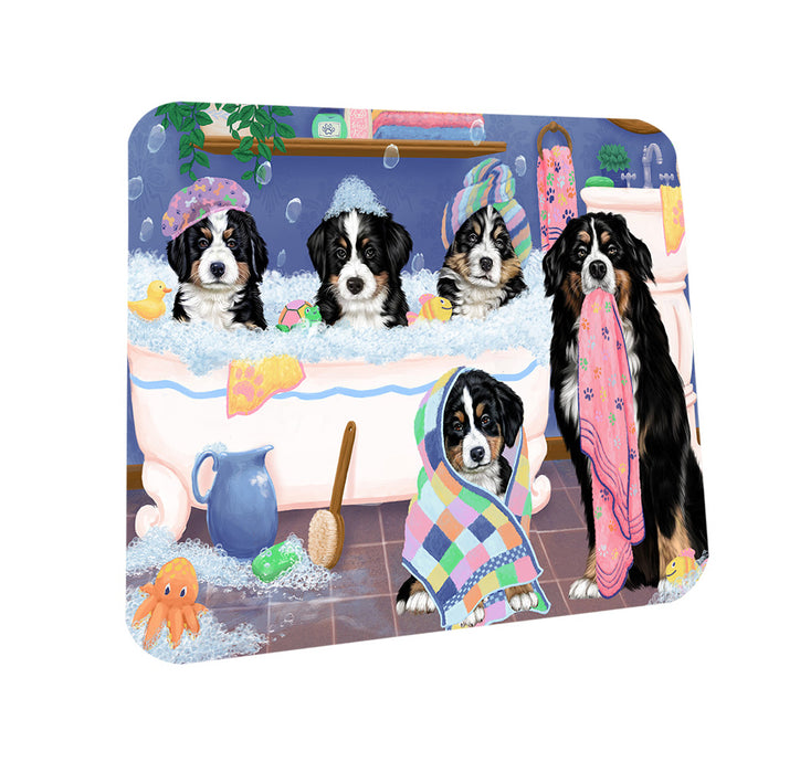 Rub A Dub Dogs In A Tub Bernese Mountain Dogs Coasters Set of 4 CST56722