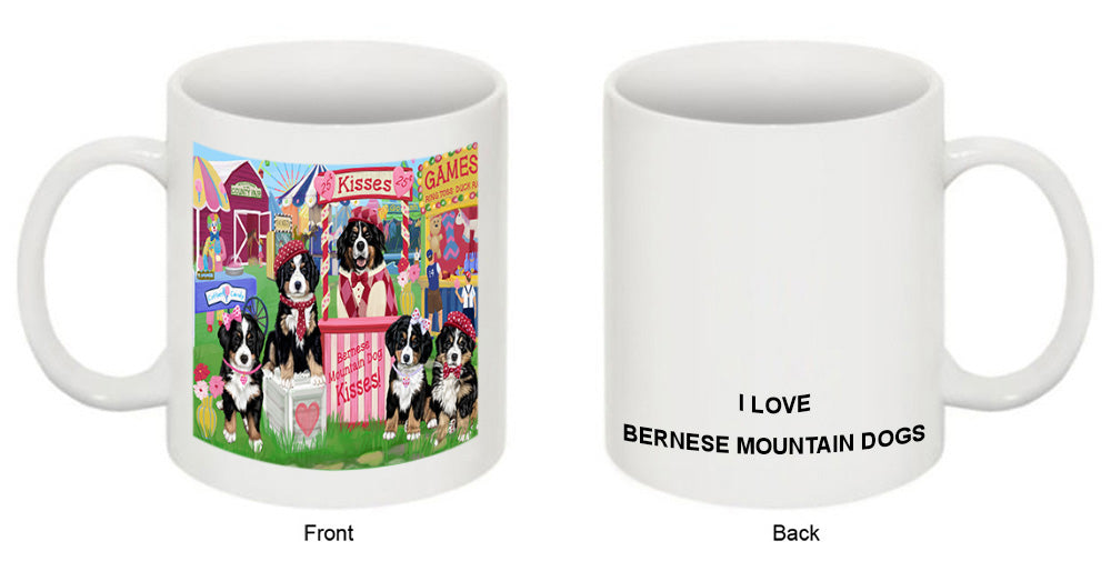 Carnival Kissing Booth Bernese Mountain Dogs Coffee Mug MUG51182