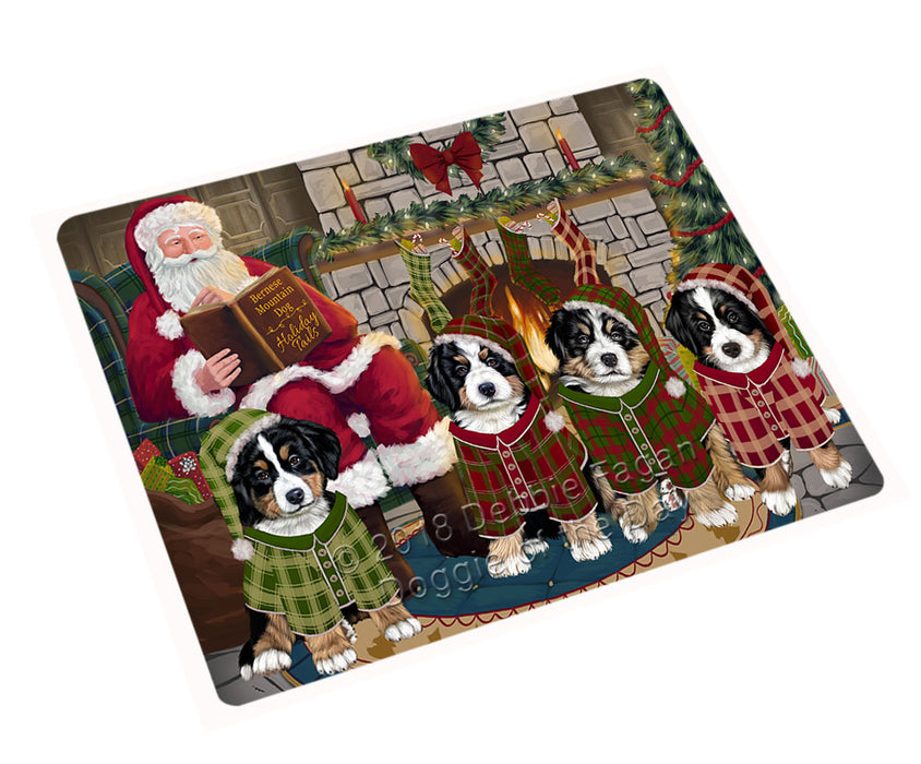 Christmas Cozy Holiday Tails Bernese Mountain Dogs Large Refrigerator / Dishwasher Magnet RMAG92868