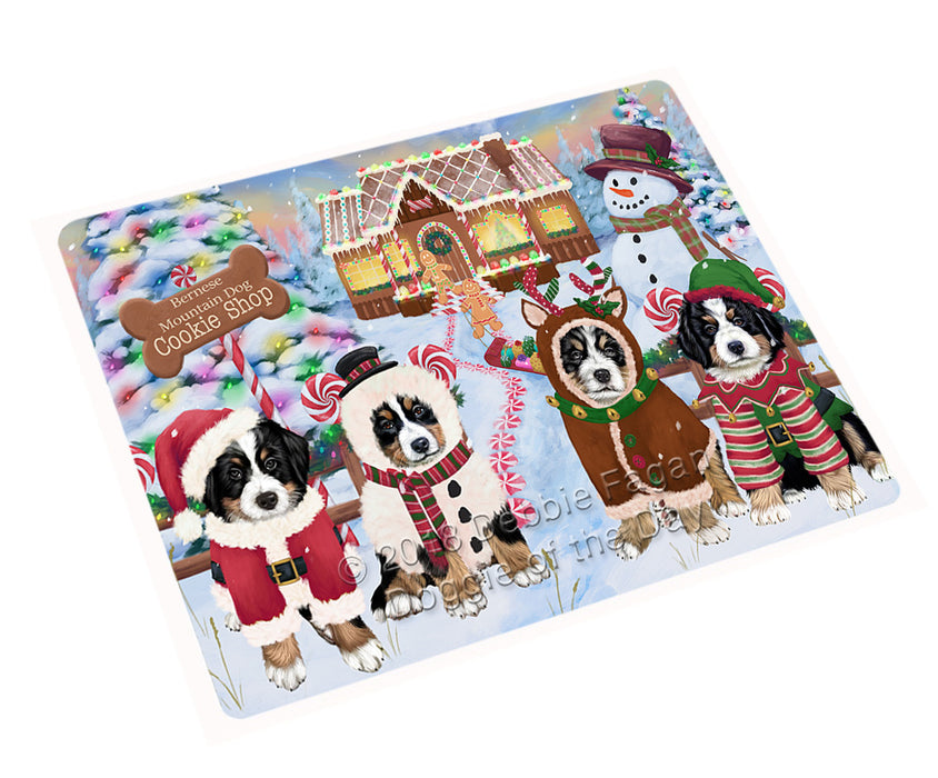 Holiday Gingerbread Cookie Shop Bernese Mountain Dogs Cutting Board C73455