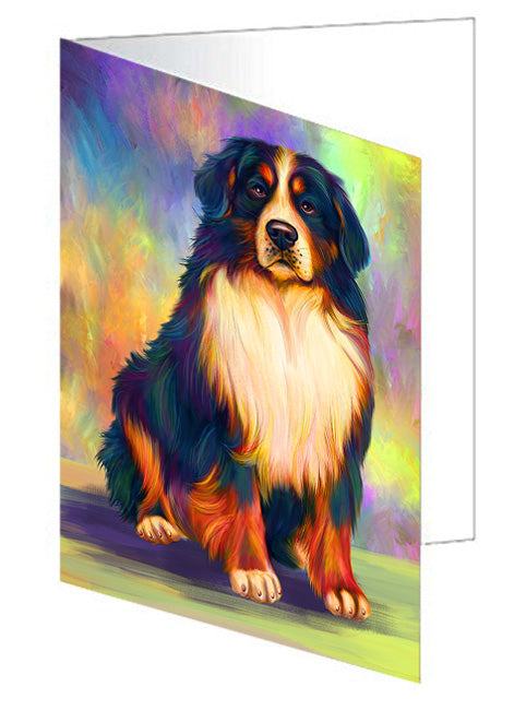 Paradise Wave Bernese Mountain Dog Handmade Artwork Assorted Pets Greeting Cards and Note Cards with Envelopes for All Occasions and Holiday Seasons GCD72686