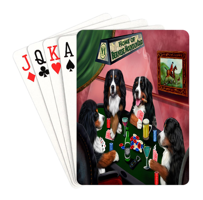 Home of Bernese Mountain Dogs Playing Poker Playing Card Decks
