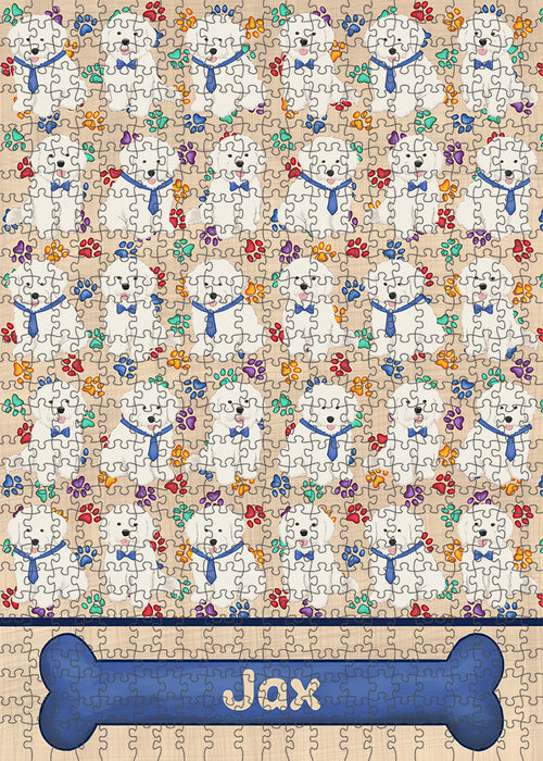 Rainbow Paw Print Bichon Frise Dogs Puzzle  PUZL97576