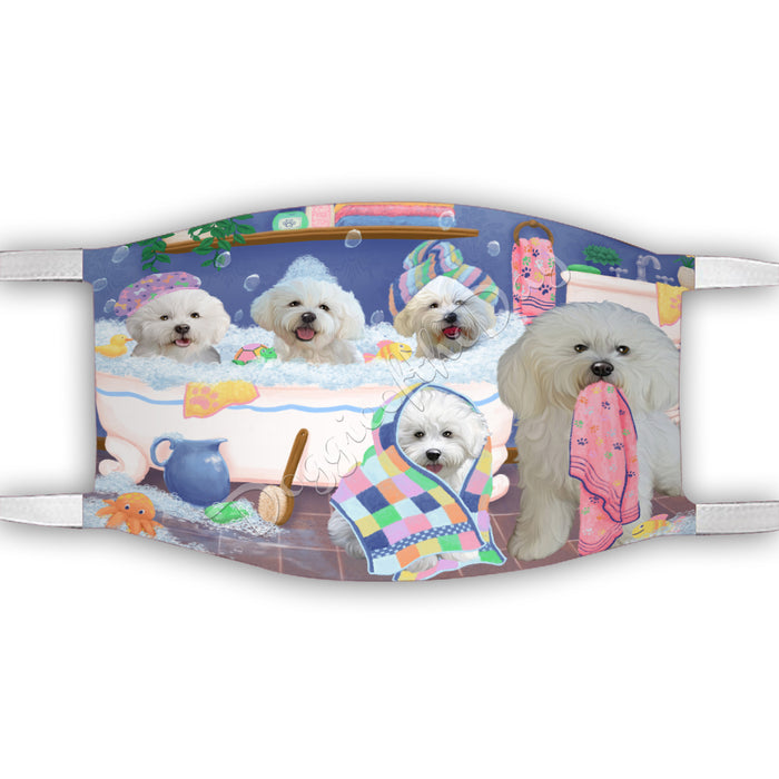 Rub A Dub Dogs In A Tub  Bichon Frise Dogs Face Mask FM49479