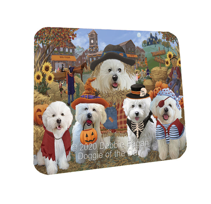 Halloween 'Round Town Bichon Frise Dogs Coasters Set of 4 CSTA57912