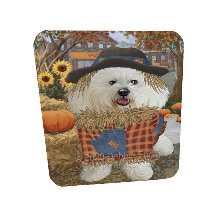 Halloween 'Round Town Bichon Frise Dogs Coasters Set of 4 CSTA57839