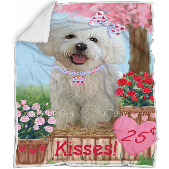Rosie 25 Cent Kisses Bichon Frise Dog Blanket BLNKT121845