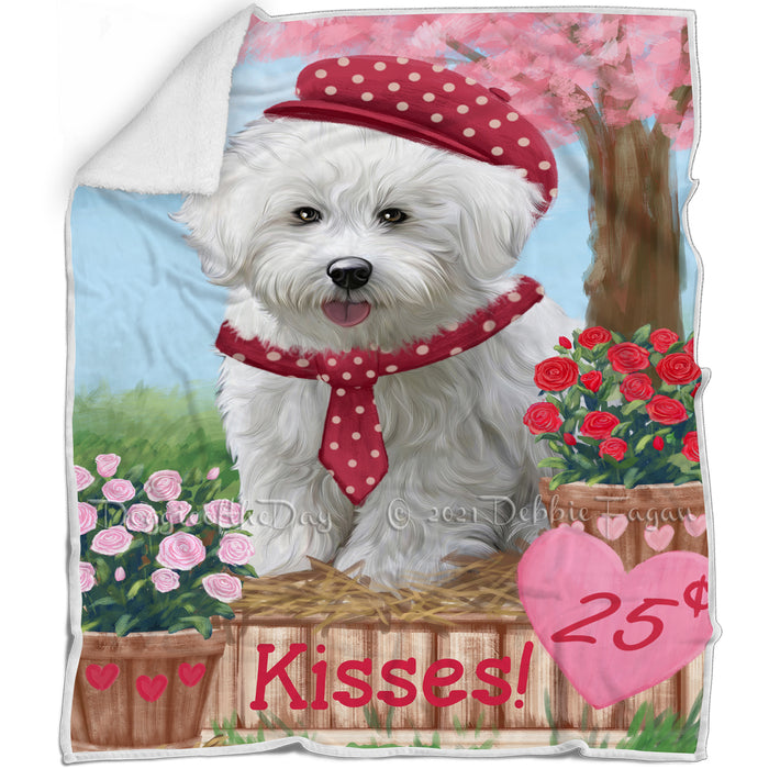 Rosie 25 Cent Kisses Bichon Frise Dog Blanket BLNKT121854