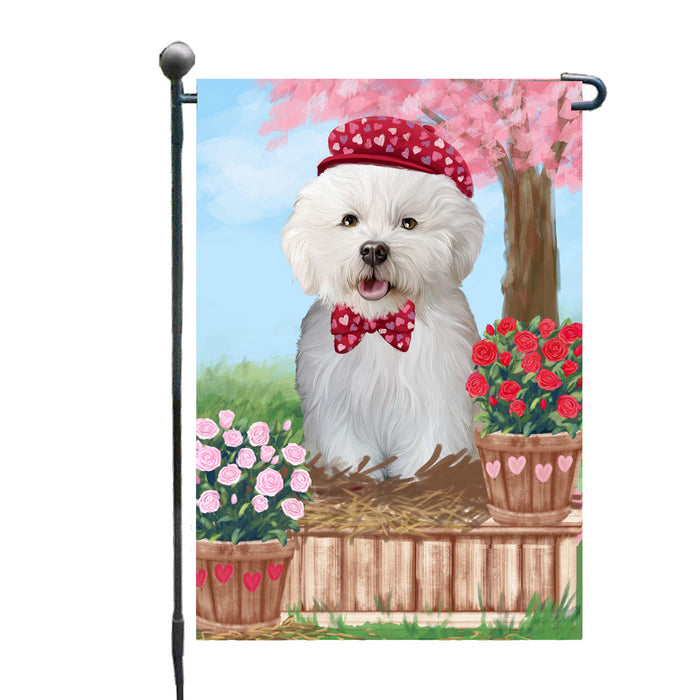 Personalized Rosie 25 Cent Kisses Bichon Frise Dog Custom Garden Flag GFLG64649