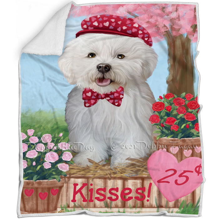Rosie 25 Cent Kisses Bichon Frise Dog Blanket BLNKT121863