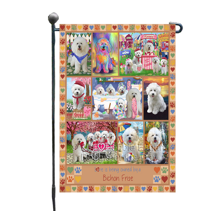 Love is Being Owned Bichon Frise Dog Beige Garden Flag GFLG65387