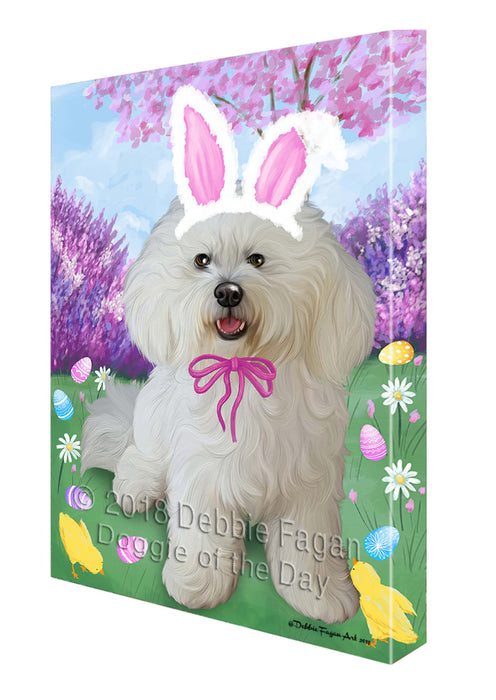 Bichon Frise Dog Easter Holiday Canvas Wall Art CVS57081