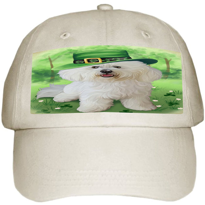 St. Patricks Day Irish Portrait Bichon Frise Dog Ball Hat Cap HAT51705