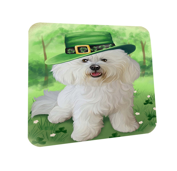 St. Patricks Day Irish Portrait Bichon Frise Dog Coasters Set of 4 CST49283