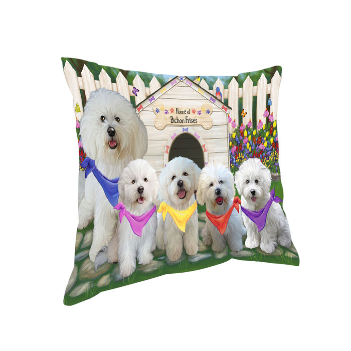 Spring Dog House Bichon Frises Dog Pillow PIL55028