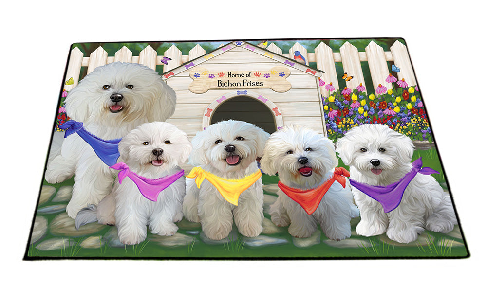 Spring Dog House Bichon Frises Dog Floormat FLMS50112